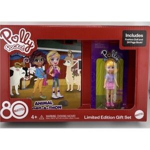 Mattel Polly Pocket Red Gift Set with Purple & Pink Doll